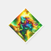 Serviette En Papier Iguana arc-en-ciel (Coin)