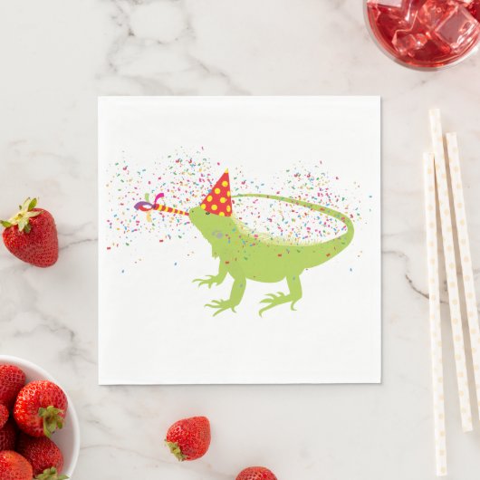 Serviette En Papier Iguana Lizard Fête Animaux ayant une fête (En situation)