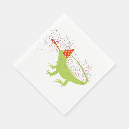 Serviette En Papier Iguana Lizard Fête Animaux ayant une fête (Coin)