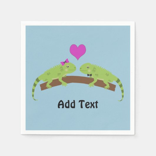 Serviette En Papier Iguana Love (Devant)