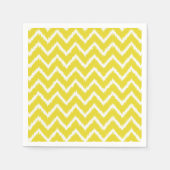 Serviette En Papier Ikat Chevrons - moutarde jaune et blanc (Devant)
