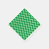 Serviette En Papier Ikat Chevrons - Pin et vert clair (Coin)