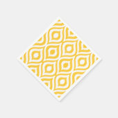 Serviette En Papier Ikat jaune classique géométrique Impression ethniq (Coin)