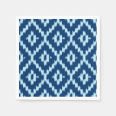 Serviette En Papier Ikat motif - Indigo et bleu pâle (Devant)
