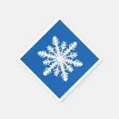 Serviette En Papier Ikat Snowflake 1 de 4 - Cobalt bleu et blanc (Coin)