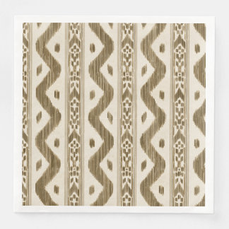Serviette En Papier Ikat toscan, Rayure tissée pour table