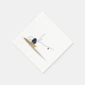 Serviette En Papier Ikebana spirale bleu iris bourgeon poem côtier (Coin)