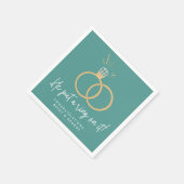 Serviette En Papier Il a mis une bague sur la partie d'engagement info (Coin)