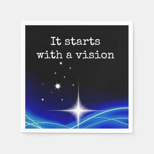 Serviette En Papier Il Commence Par Une Vision (Devant)