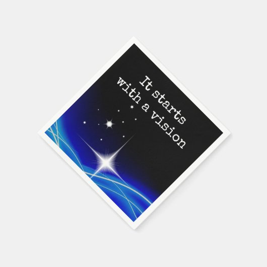 Serviette En Papier Il Commence Par Une Vision (Coin)