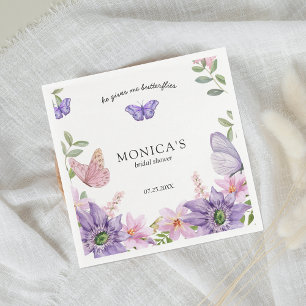 Serviette En Papier Il donne sa Fête des mariées aux papillons Élégant