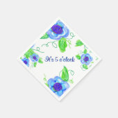 Serviette En Papier Il est 5 heures (Coin)