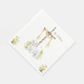 Serviette En Papier Il Est Ressuscité Chrétien Pâques Personnalisé (Coin)