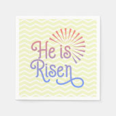 Serviette En Papier Il est ressuscité Christian Easter Retro (Devant)