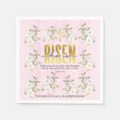 Serviette En Papier Il Est Ressuscité Citation Religieuse Chrétienne P (Devant)