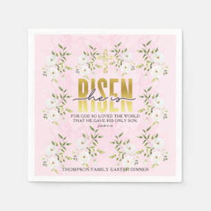 Serviette En Papier Il Est Ressuscité Citation Religieuse Chrétienne P