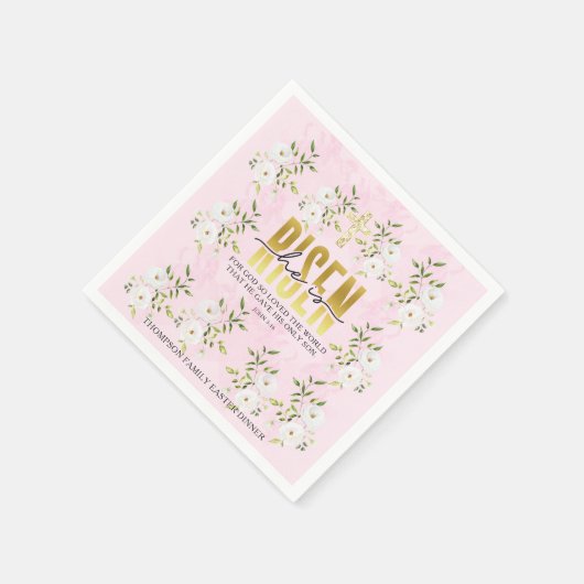 Serviette En Papier Il Est Ressuscité Citation Religieuse Chrétienne P (Coin)