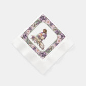 Serviette En Papier Il est ressuscité Croix florale avec Plaques de pa (Coin)