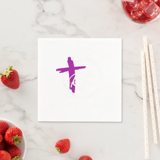 Serviette En Papier Il Est Ressuscité Nativité Jésus Christus Cross Fa (En situation)