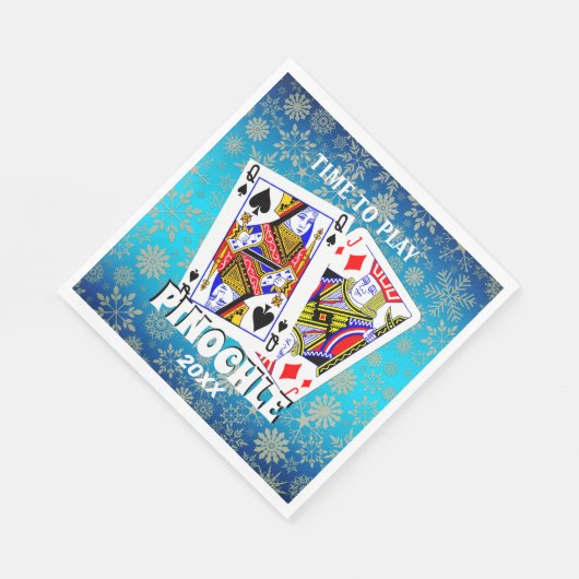 Serviette En Papier Il est temps de jouer Pinochle (Coin)