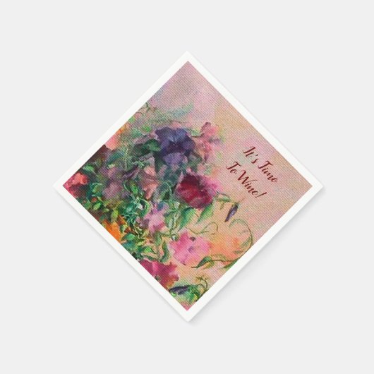 Serviette En Papier Il est temps de vin des serviettes (Coin)