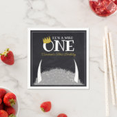 Serviette En Papier Il est un sauvage - 1er anniversaire de la Couronn (En situation)