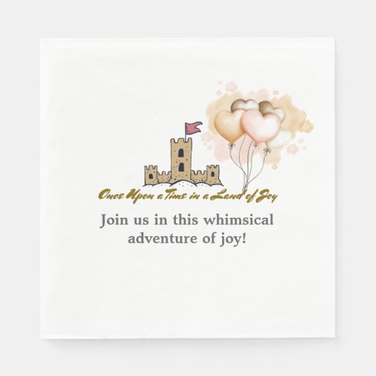 Serviette En Papier Il était une fois dans un pays de joie (Devant)
