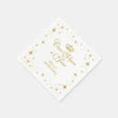 Serviette En Papier Il était une fois Gold Princess Anniversaire (Coin)