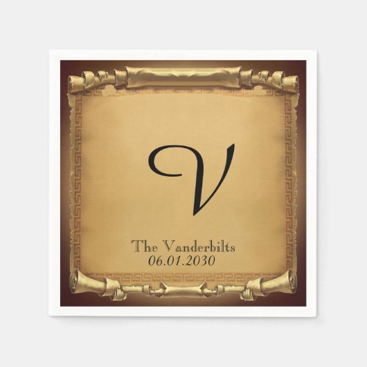 Serviette En Papier Il était une fois Mariage Napkin (Devant)