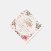 Serviette En Papier Il était une fois un Baby shower princesse rose (Coin)