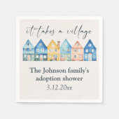 Serviette En Papier "Il Faut Un Village" Adoption / Douche Foster (Devant)