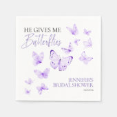 Serviette En Papier Il Me Donne Des Papillons | Fête des mariées de la (Devant)