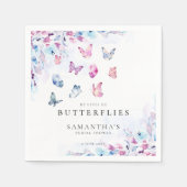 Serviette En Papier Il Me Donne Fête des mariées Aux Papillons (Devant)