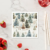 Serviette En Papier Il neige sur les sapins - (En situation)