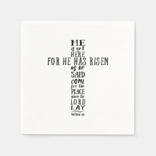 Serviette En Papier Il n'est pas là parce qu'il s'est levé comme il 