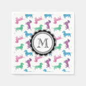 Serviette En Papier Il pleut des Dachshunds (Devant)