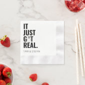 Serviette En Papier IL VIENT D'AVOIR VÉRITABLE Fiançailles personnalis (En situation)