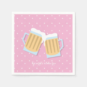 Serviette En Papier Il y a un bébé brassant des mugs de bière Douche R