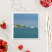 Serviette En Papier Île Harbour Mackinac (En situation)