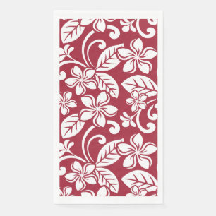 SERVIETTE EN PAPIER ÎLE PLUMERIA (ROUGE CARDINAL)