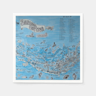 SERVIETTE EN PAPIER ÎLE SANIBEL CAPTIVA FLORIDE 