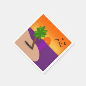 SERVIETTE EN PAPIER ÎLE TROPICALE (Coin)