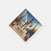 Serviette En Papier Ile tropicale Pirate Girl Anniversaire (Coin)