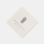 Serviette En Papier Île Vintage Mariage ananas (Coin)