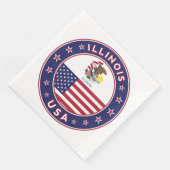 Serviette En Papier Illinois (Coin)