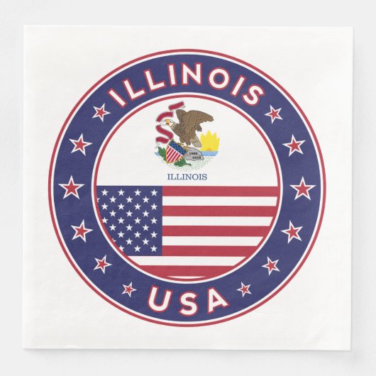 Serviette En Papier Illinois (Devant)