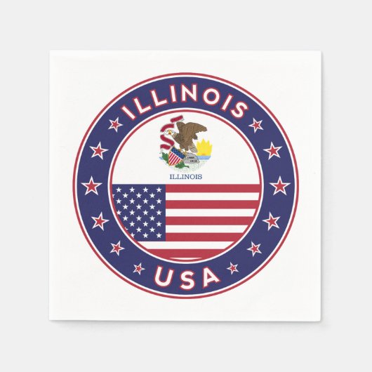Serviette En Papier Illinois (Devant)