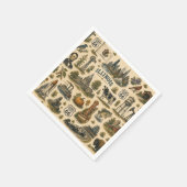 Serviette En Papier Illinois Route 66 Table Skyline (Coin)