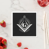 Serviette En Papier Illuminati Masonic Conspiration Triangle Pyramide  (En situation)
