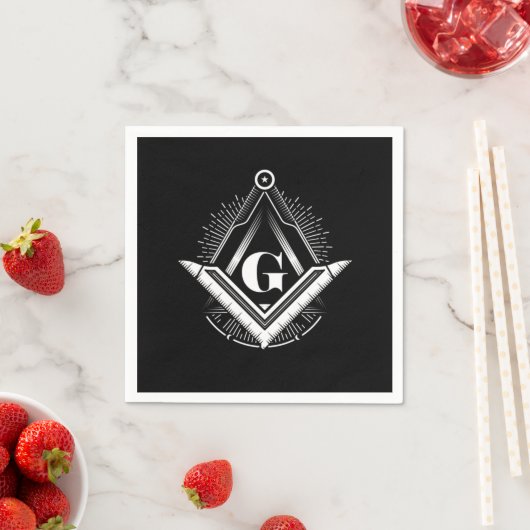 Serviette En Papier Illuminati Masonic Conspiration Triangle Pyramide (En situation)